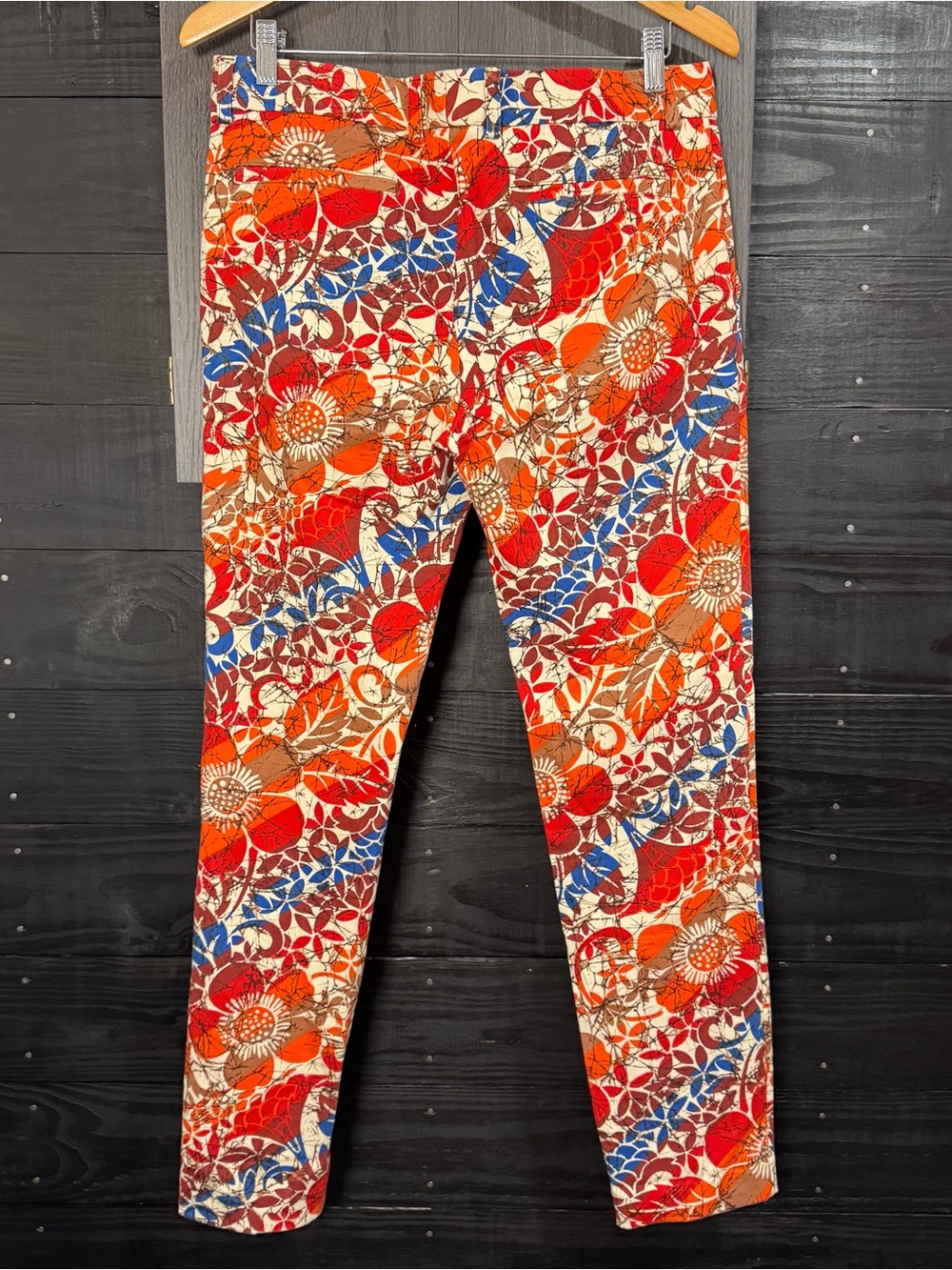 NWT Mr Turk Men’s 32 Retro Floral Print Slim Pants Made in California - Picture 6 of 7